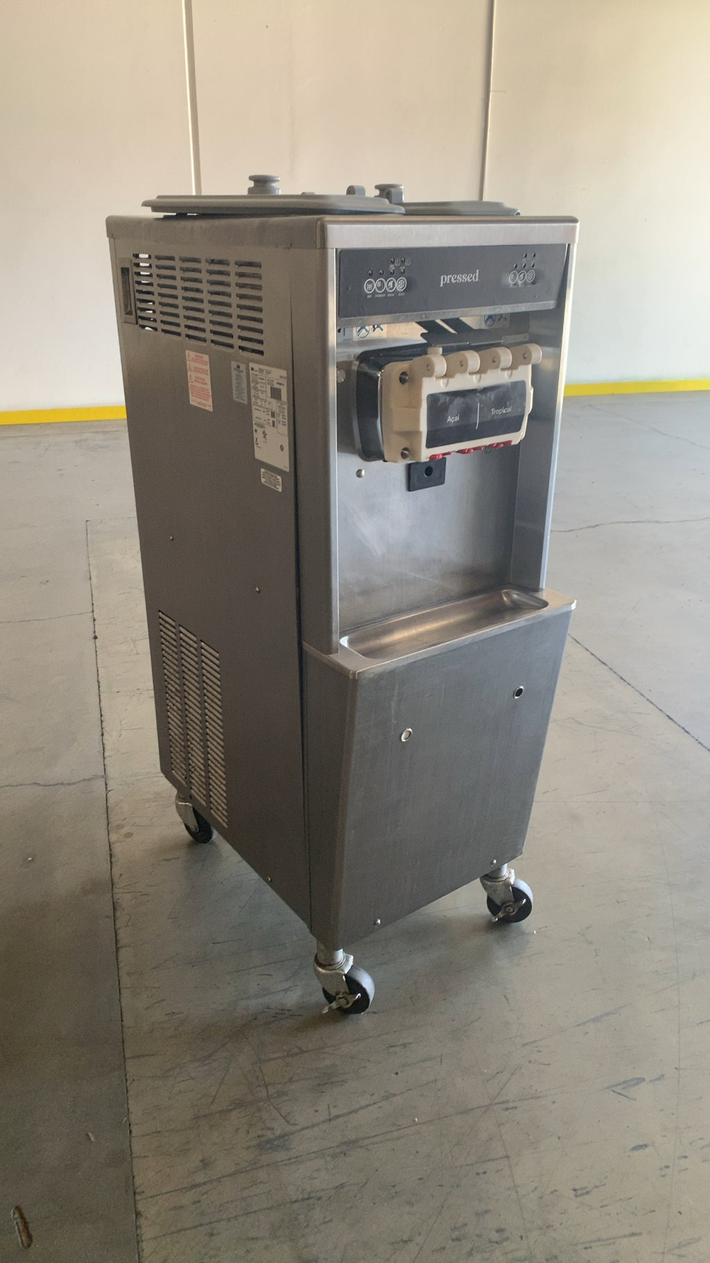 Taylor 791-33 Ice Cream Maker, Soft Serve, Floor Model Two Flavor, Mobile, Stainless Steel