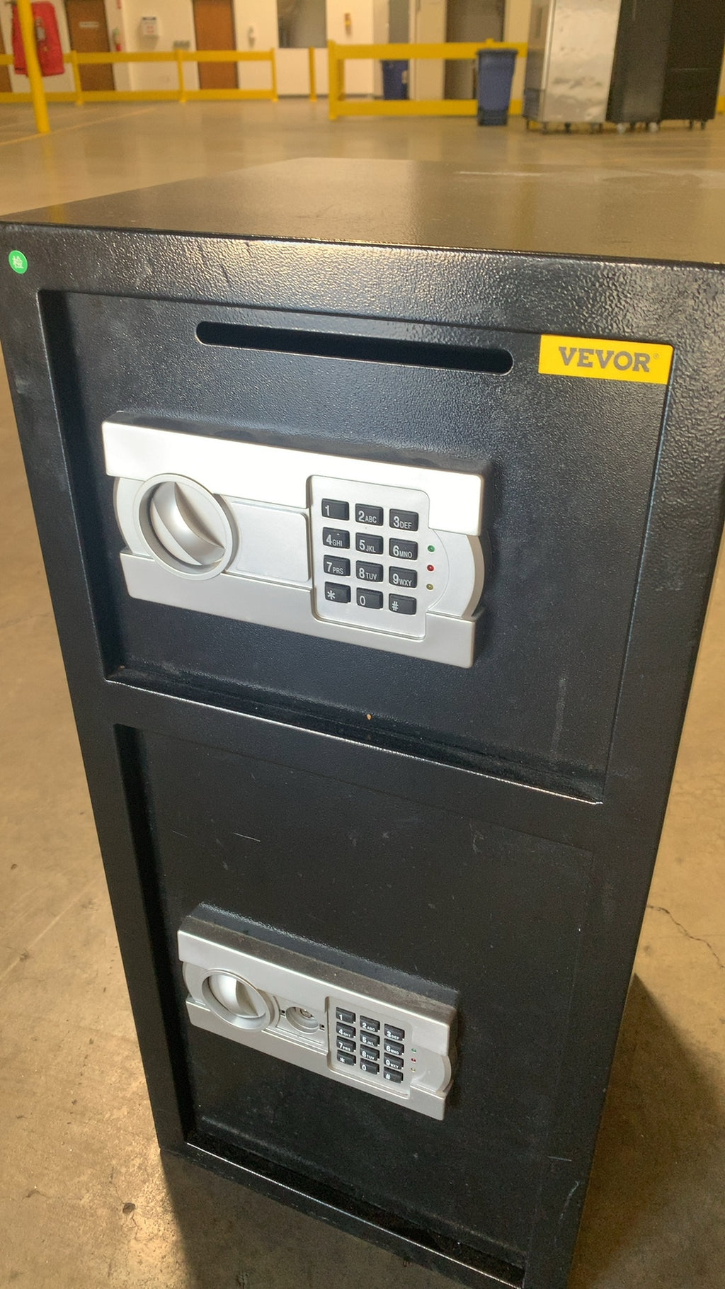 VEVOR Electronic Dual Compartment Drop Safe, Drop Slot Dual Door Dual Electronic Locks