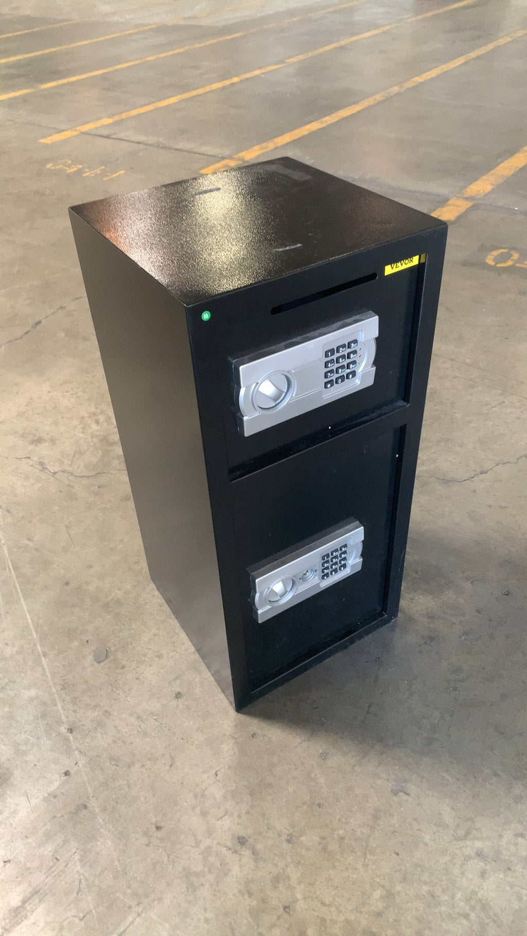VEVOR Electronic Dual Compartment Drop Safe, Drop Slot Dual Door Dual Electronic Locks