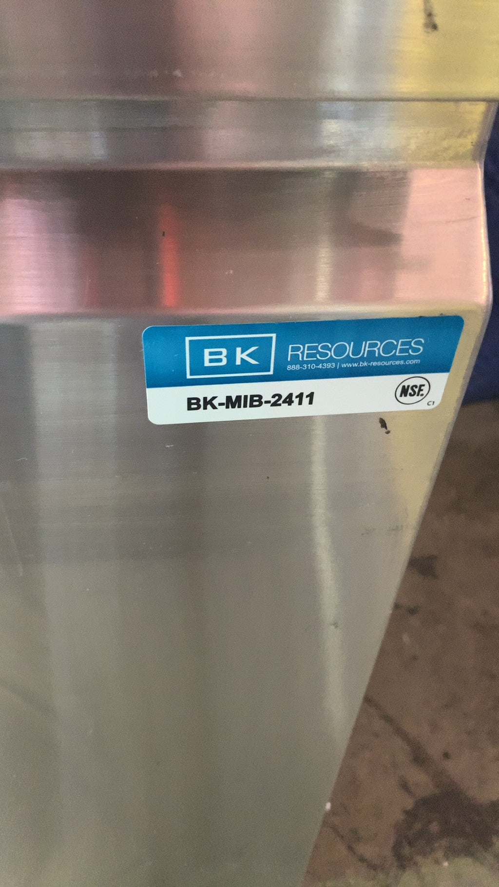 BK RESOURCES BK-MIB-2411 Ice Bin, Mobile Underbar Stainless Steel, With Drain, On Casters, Hinged Lid