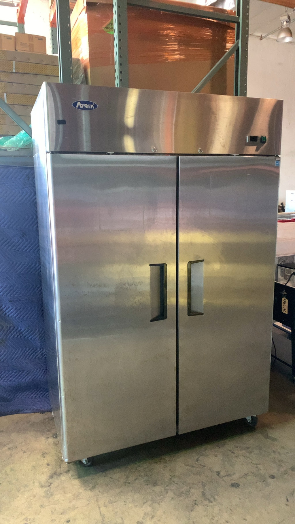 Atosa MBF8005GR Refrigerator, Reach-In Vertical Cooler Two-Door Upright 115V Single Phase Stainless Steel