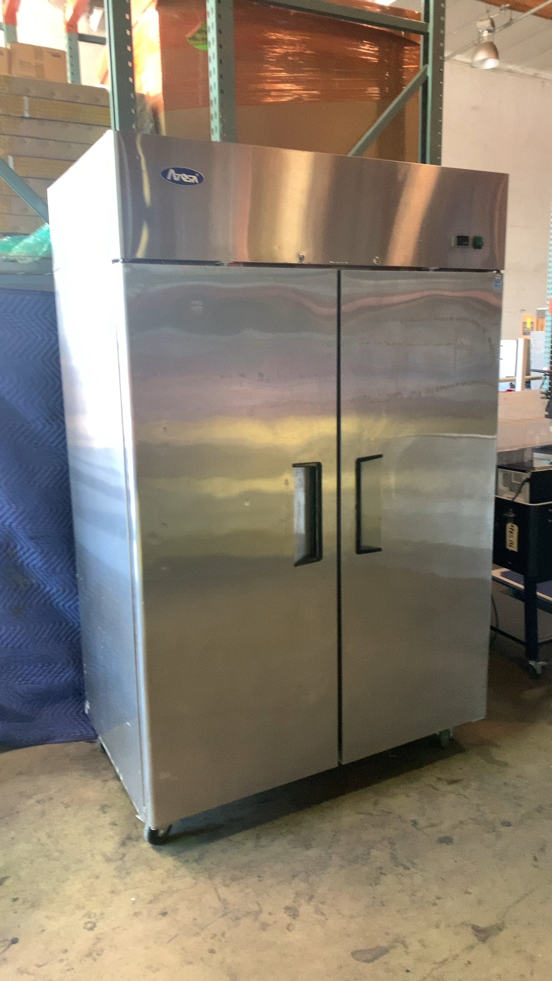 Atosa MBF8005GR Vertical Cooler, Reach-In 2-Door 115V 1 Phase Stainless Steel