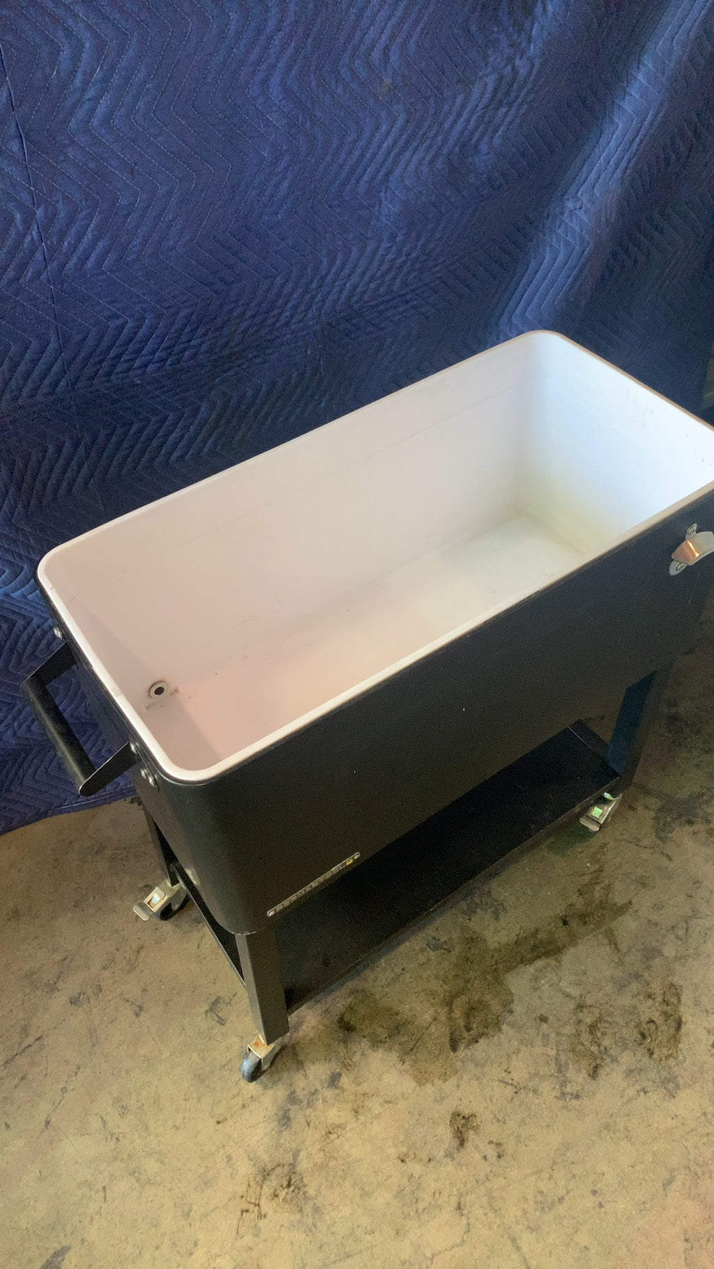 PERMASTEEL PS-206 Cooler, Patio Rolling Built-in Bottle Opener Drain Plug Wheels