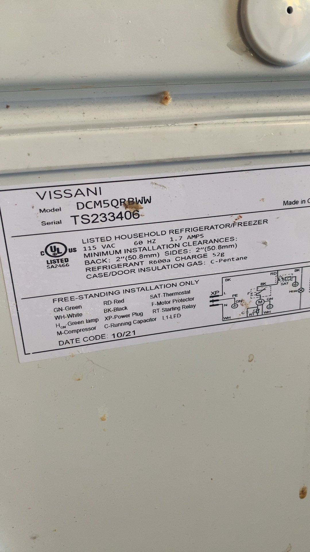 VISSANI DCM5ORBWW Chest Freezer, Household Top Load Temperature Control White