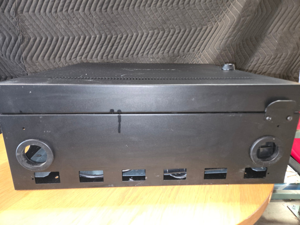 Interface Black, Rectangular Metal Electronic Equipment Enclosure Or Rack-mount Chassis Featuring Ventilation Slots