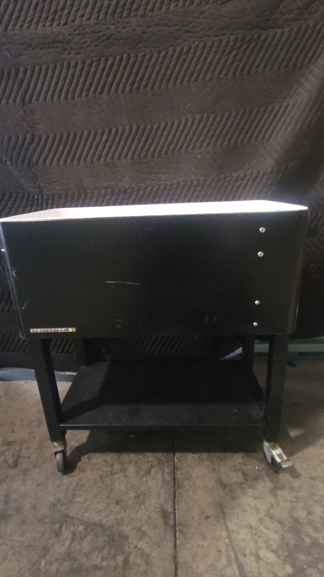 Permasteel Portable Ice Chest Series Ice Chest, Mobile On Cart With Drain