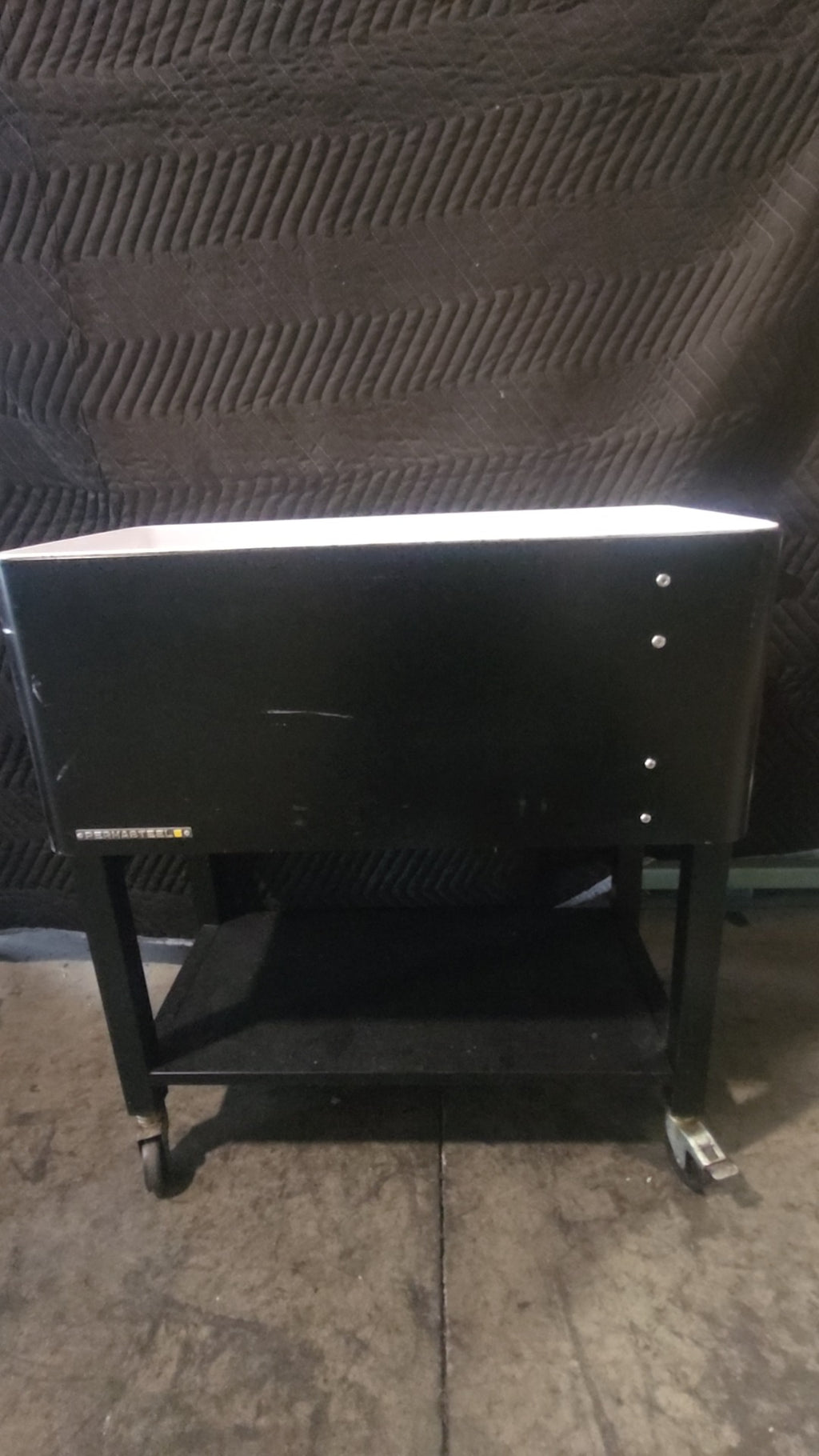 Permasteel Portable Ice Chest Series Ice Chest, Mobile On Cart With Drain