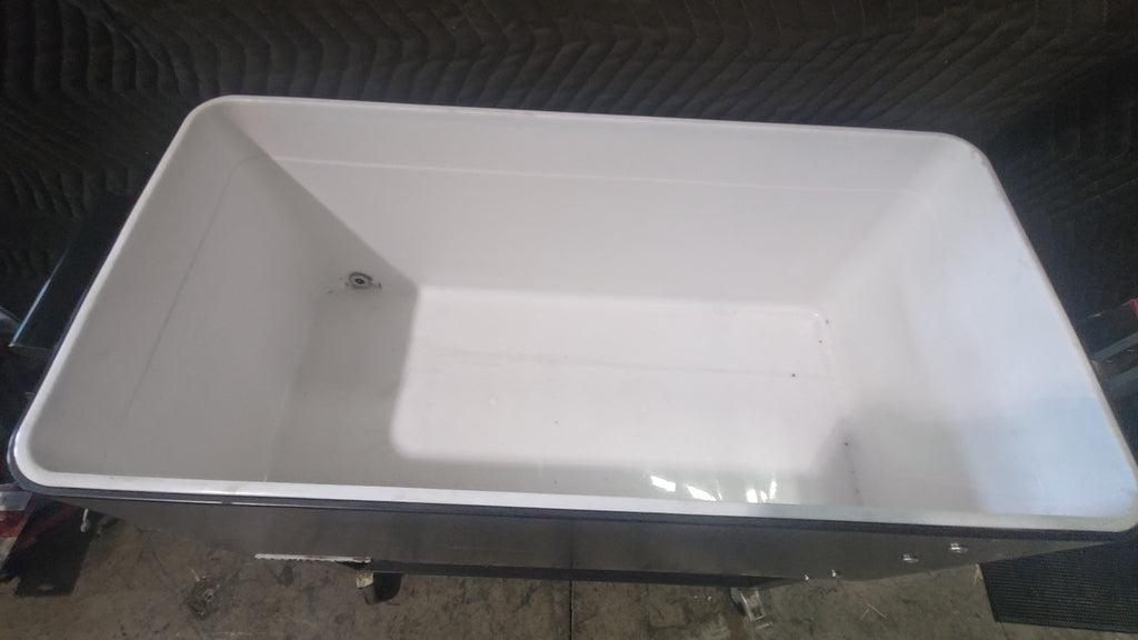 Permasteel Portable Ice Chest Series Ice Chest, Mobile On Cart With Drain