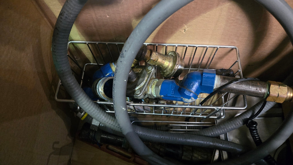 Box Of Miscellaneous Electrical Hookup And Gas Hookup