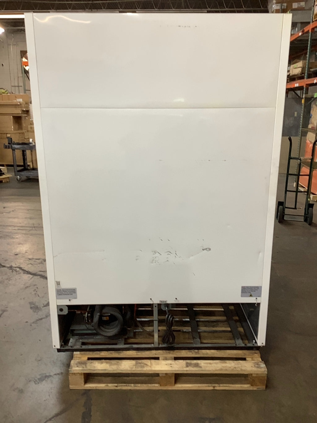 True FLM-54 - TSL01 Display Refrigerator, Upright Two-Door One Frosted Door One Glass Swing Door.