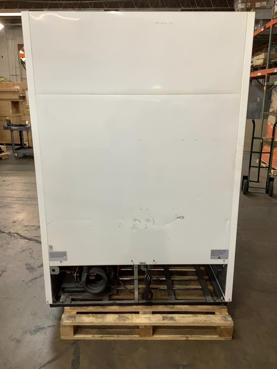 True FLM-54 - TSL01 Display Refrigerator, Upright Two-Door One Frosted Door One Glass Swing Door.