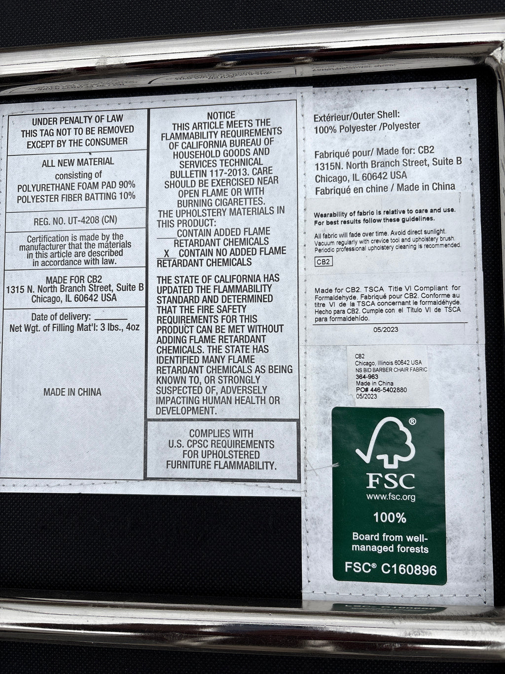 Waiting Room Chair with Padded Seat and Round Padded Back - Lot of 2