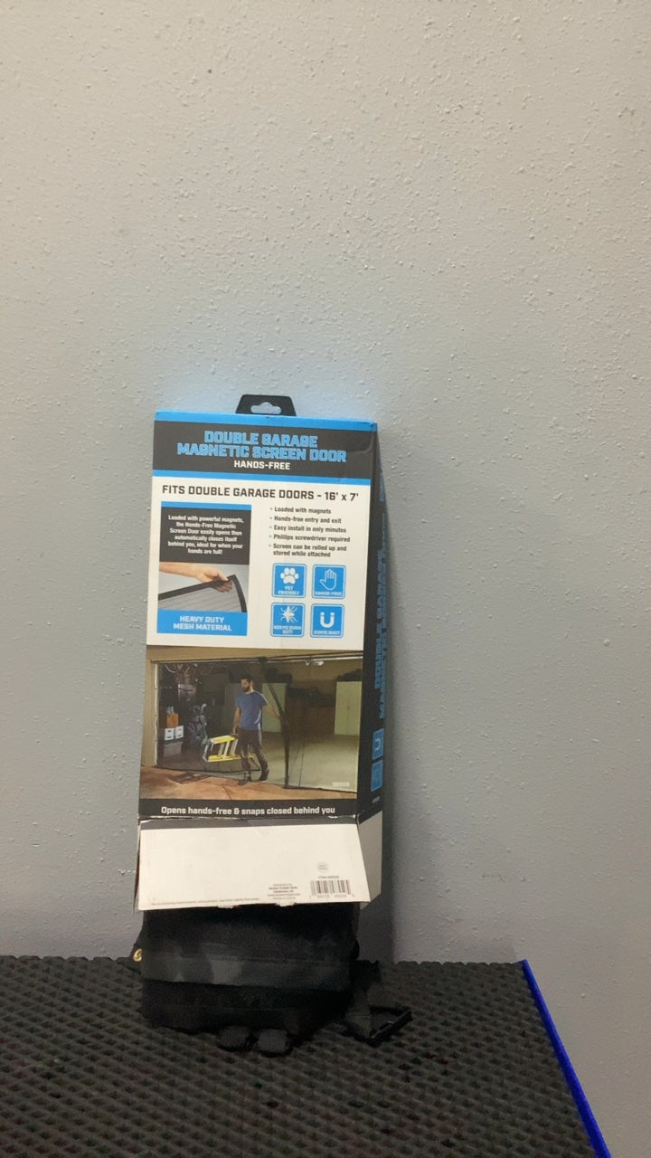 Harbor Freight ITEM 58509 Double Garage Magnetic Screen Door, Hands-Free Heavy Duty Mesh Material Easy To Install