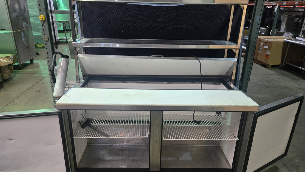 True TSSU-60-16-HC Refrigerated Prep Table, Sandwich/Salad 2-Door Stainless Steel R290 Refrigerant