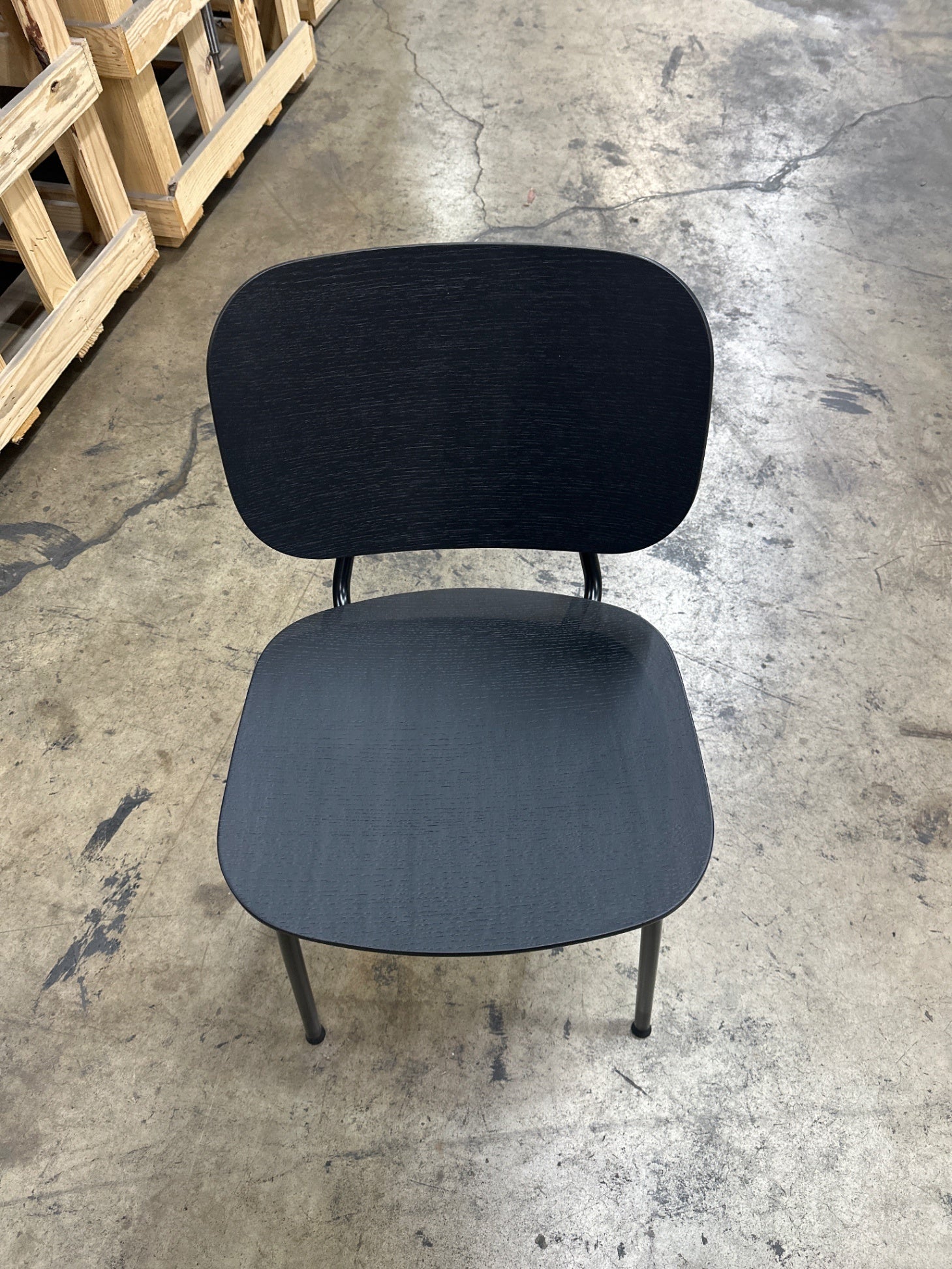 West Elm Dolly Chair - Metal Black Oak