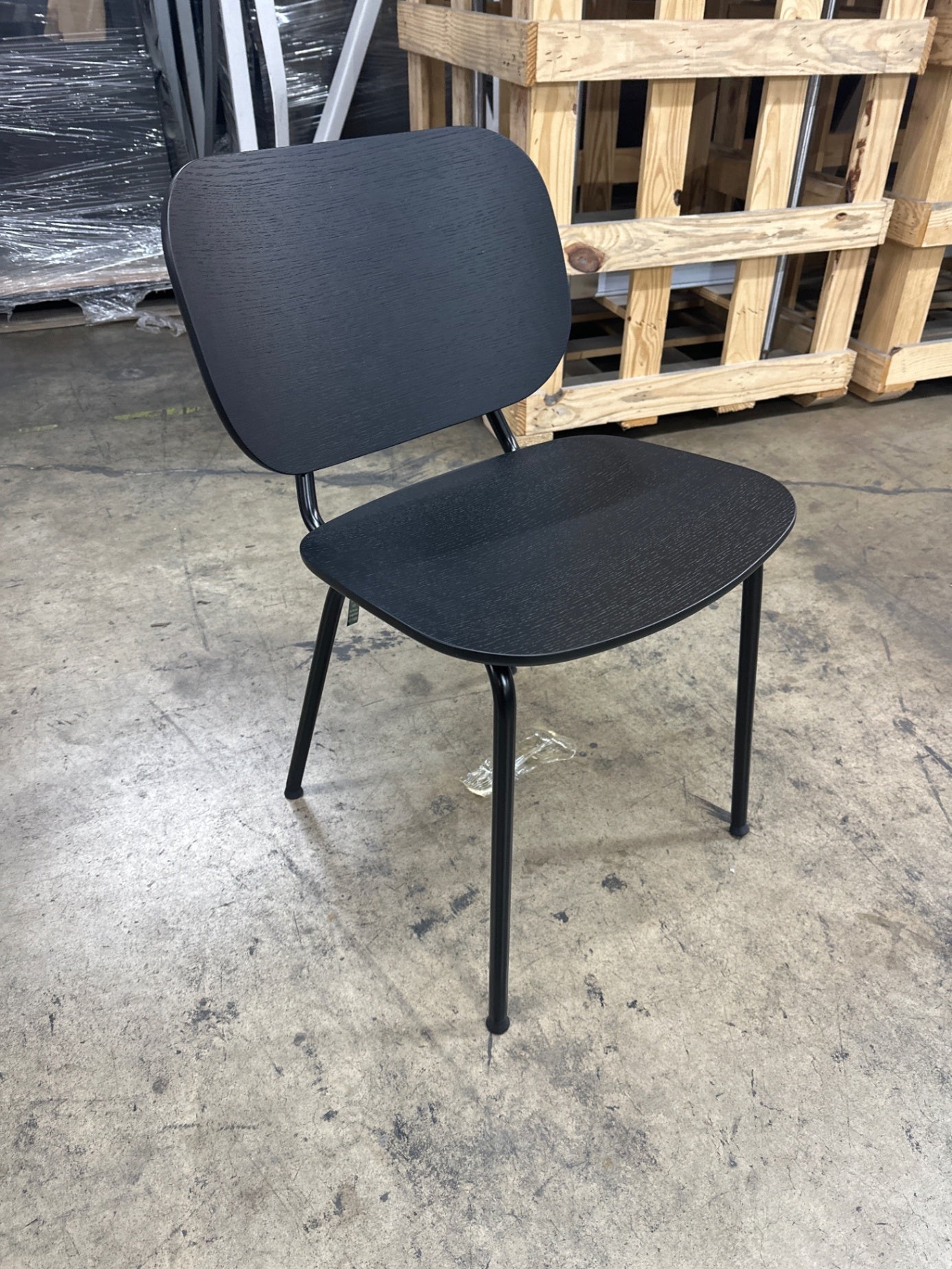 West Elm Dolly Chair - Metal Black Oak