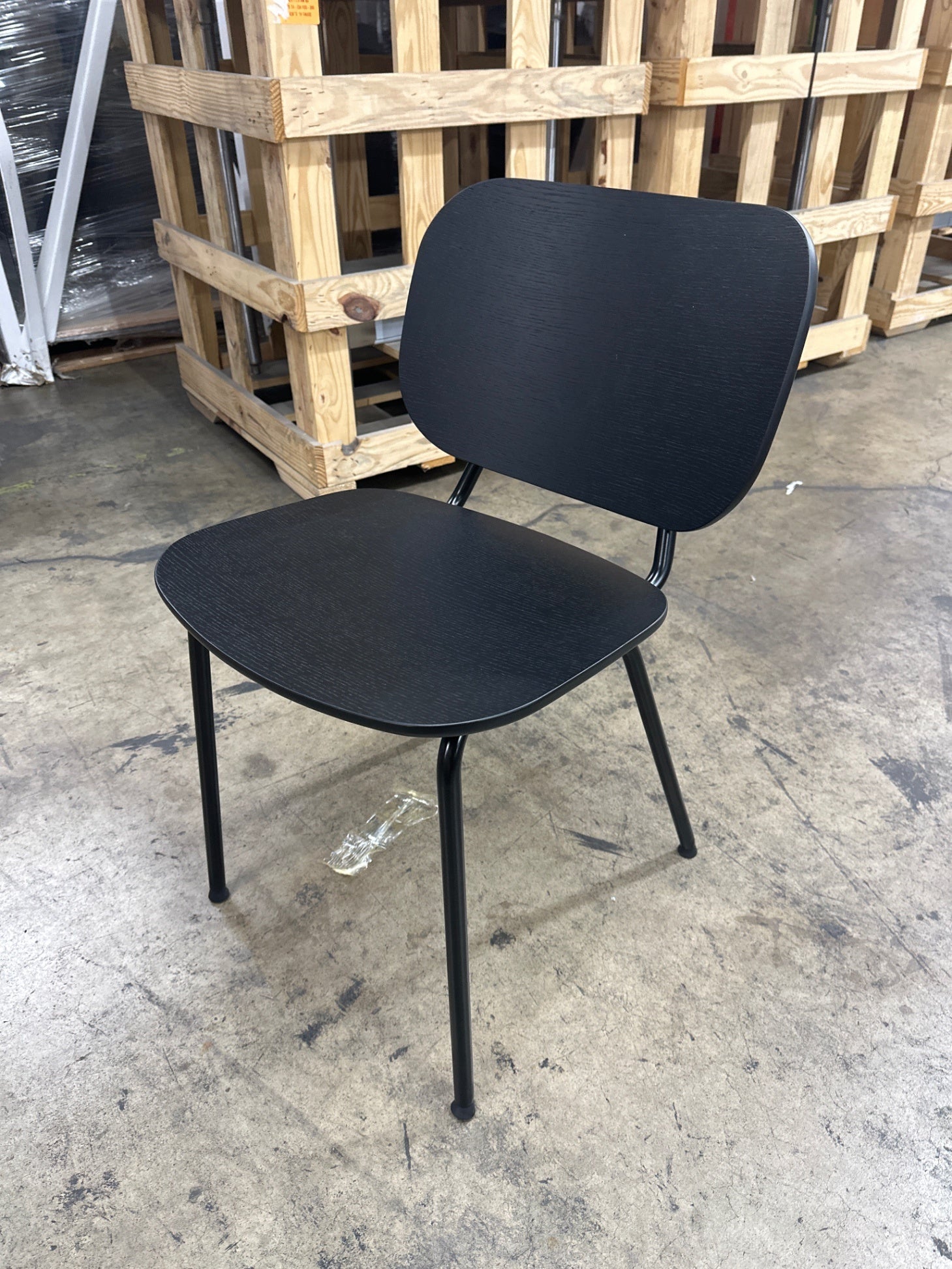 West Elm Dolly Chair - Metal Black Oak