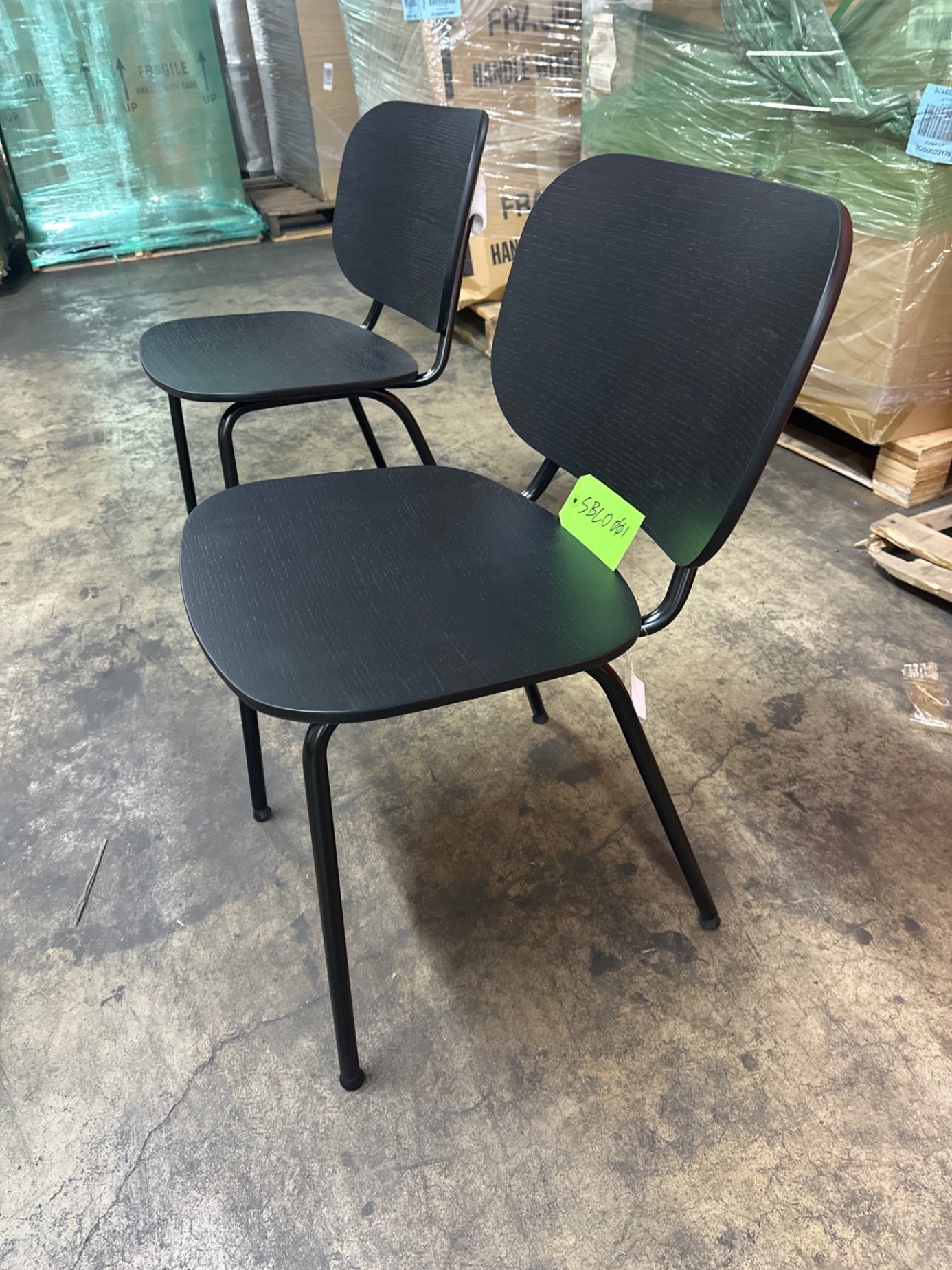 West Elm Dolly Chair - Metal Black Oak