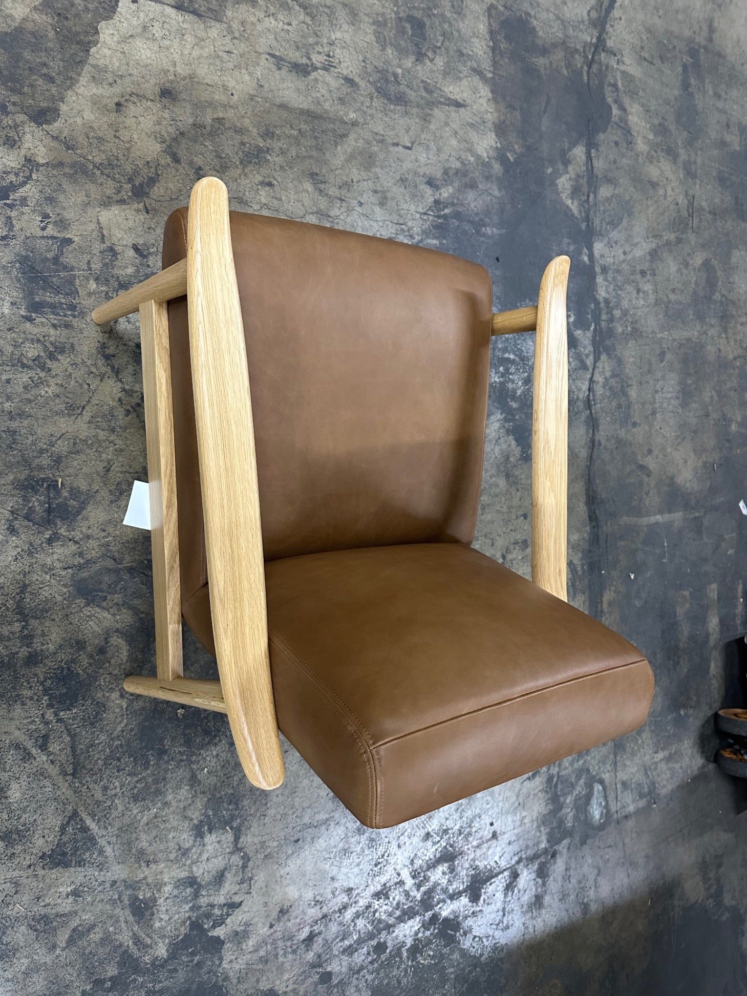 Midcentury Show Wood Chair - Oak W/ Saddle Leather