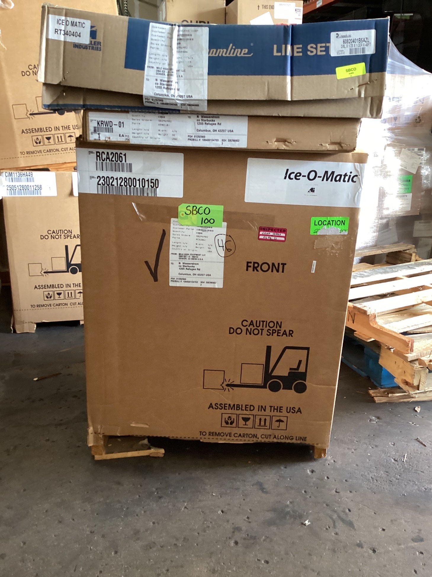 Ice-O-Matic RCA-2061 Air-Cooled Remote Ice Machine Compressor, 208 230v Along W/ Wind Deflector Kit & Pre-Charged 40' Remote Condenser Tubing Kit Included