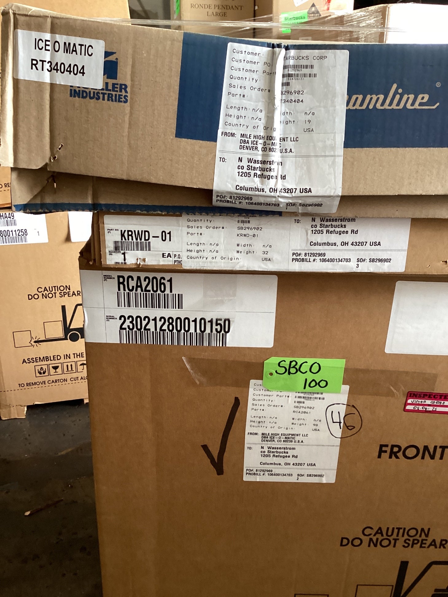 Ice-O-Matic RCA-2061 Air-Cooled Remote Ice Machine Compressor, 208 230v Along W/ Wind Deflector Kit & Pre-Charged 40' Remote Condenser Tubing Kit Included