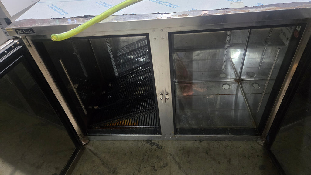 Perlick BBR48-O Refrigerator, Under Counter Back Bar 2 Stainless Steel Swing Doors 115V 1-Phase