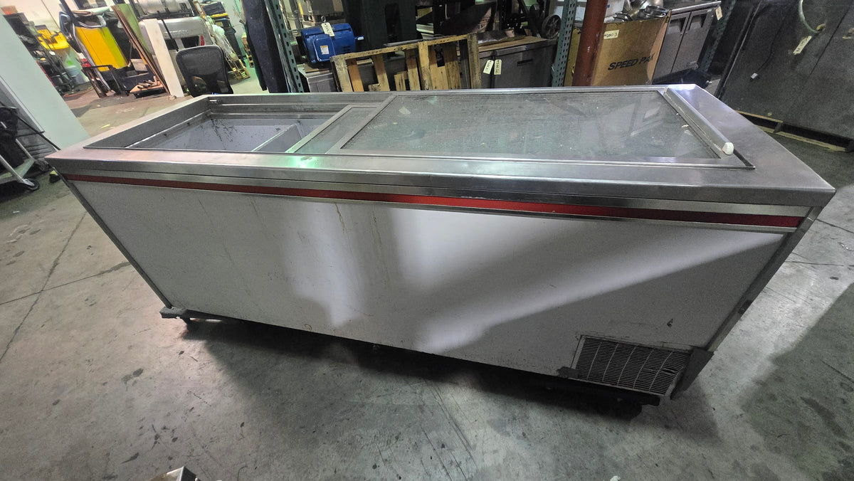 Commercial SGDC Freezer Series Display Freezer, Sliding Glass Top On Wheels