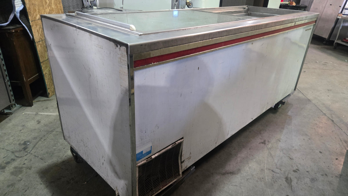 Commercial SGDC Freezer Series Display Freezer, Sliding Glass Top On Wheels