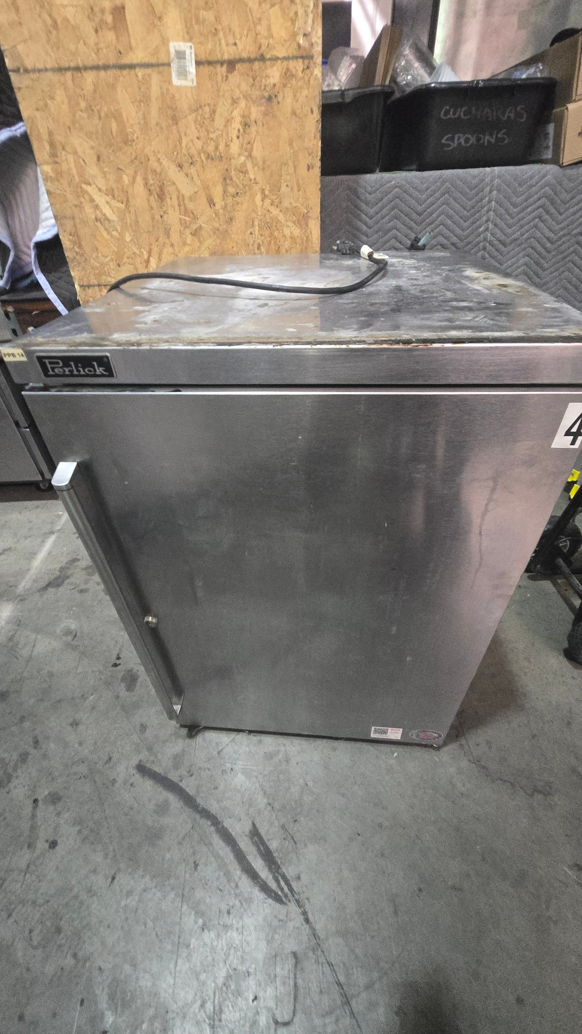 Perlick BBR24-O Commercial Refrigerator, Under Counter 115V 1 Phase Stainless Steel Single Door With Disconnected Refrigeration Line
