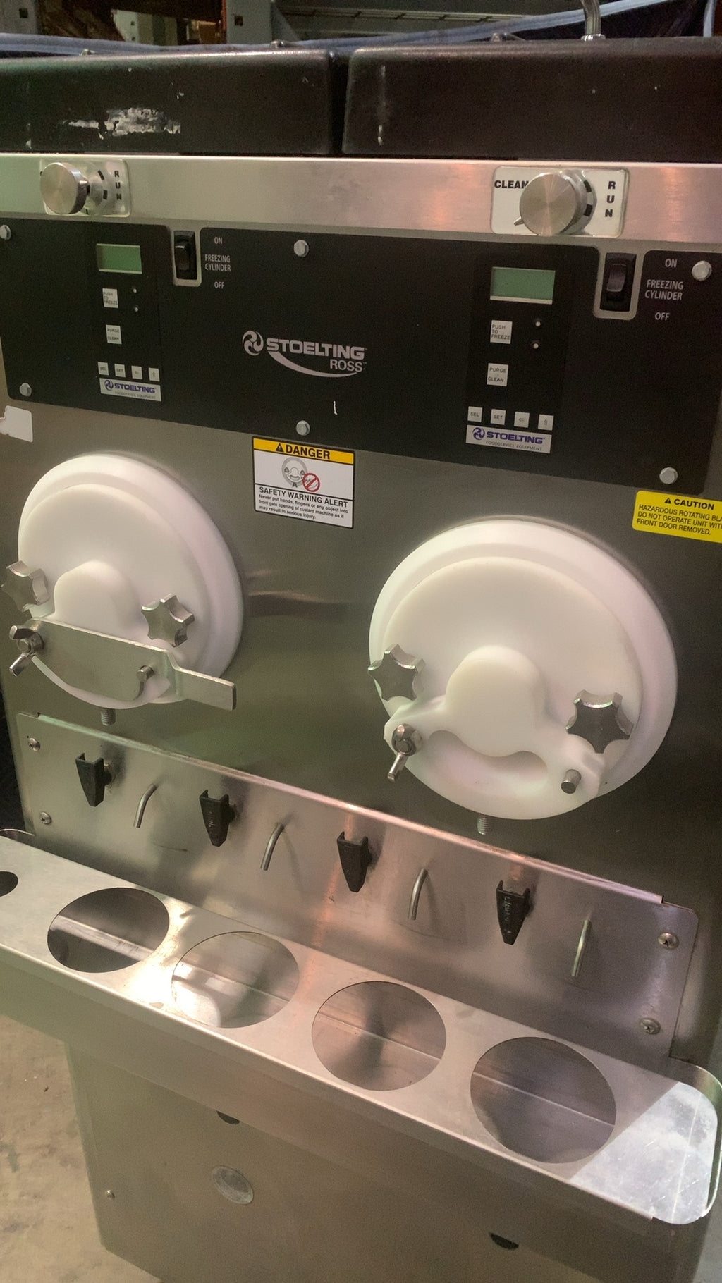 STOELTING M202-209B0SP0R Ice Cream Maker, Freestanding Dual Flavor 2 Dispensing Heads 3 Phase Power Stainless Steel Construction On Casters