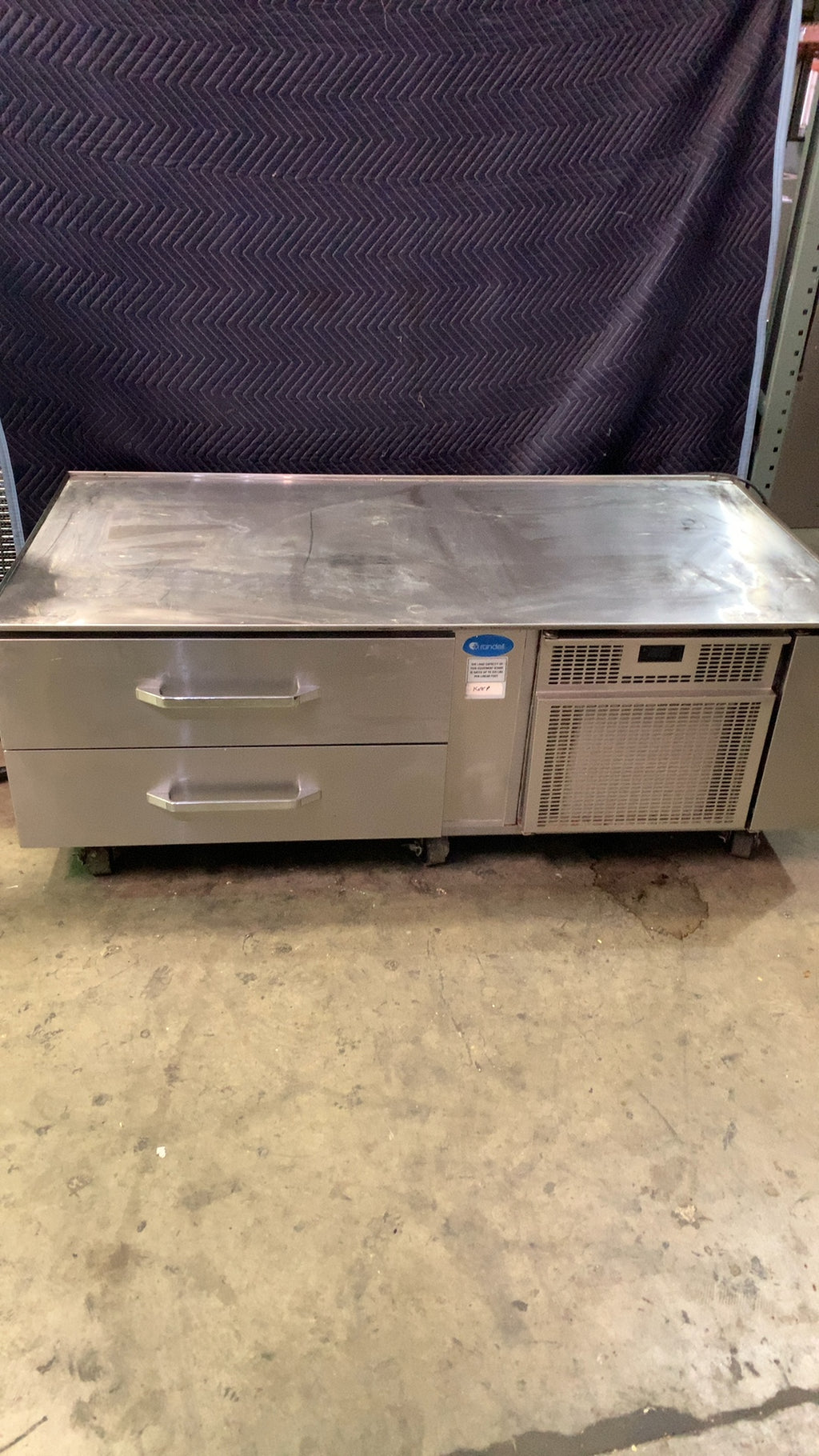 Randell LP2151761-1 R138 Refrigerated Equipment Stand, 2-Drawer Stainless Steel On Casters 115 Volt