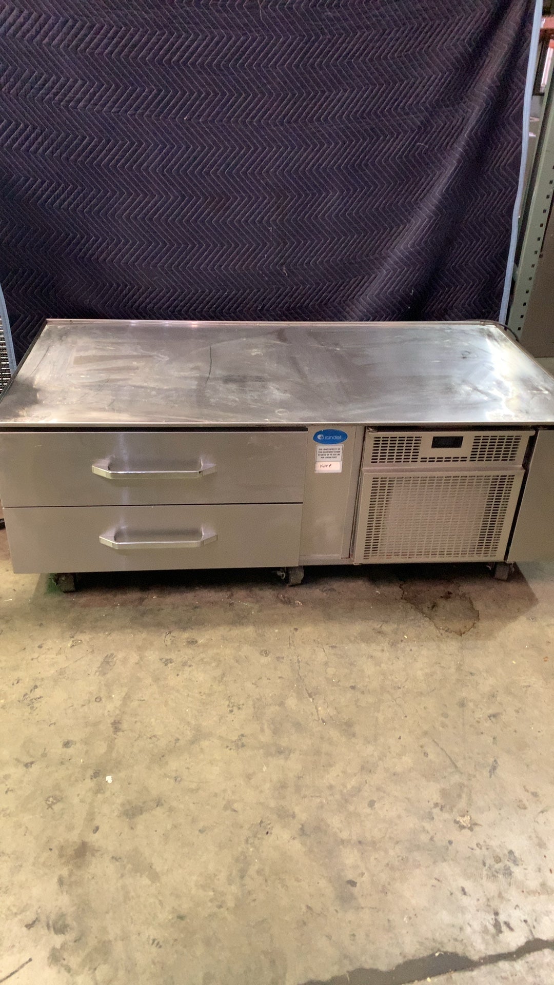 Randell LP2151761-1 R138 Refrigerated Equipment Stand, 2-Drawer Stainless Steel On Casters 115 Volt