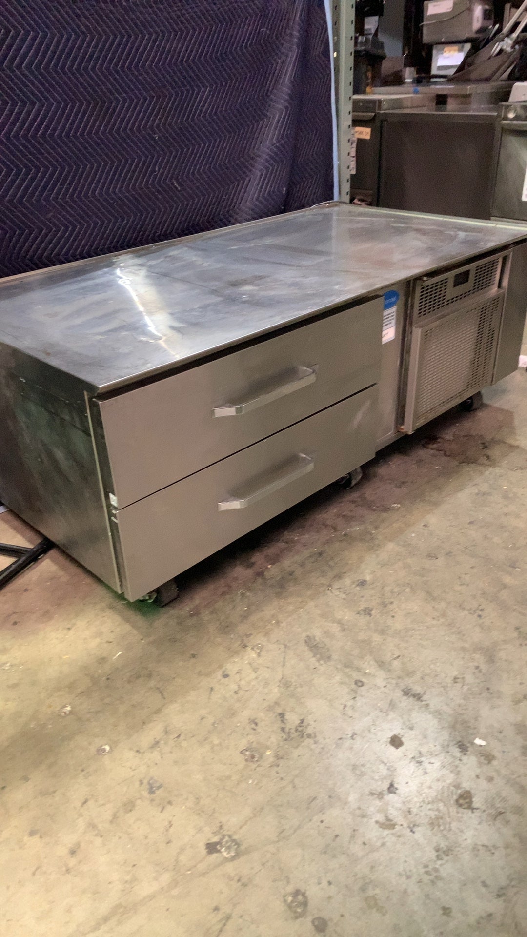 Randell LP2151761-1 R138 Refrigerated Equipment Stand, 2-Drawer Stainless Steel On Casters 115 Volt