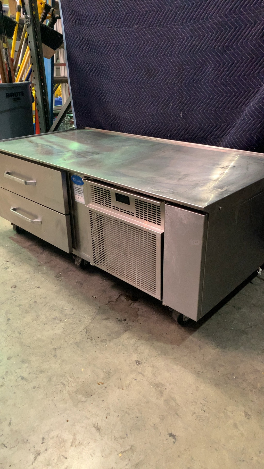Randell LP2151761-1 R138 Refrigerated Equipment Stand, 2-Drawer Stainless Steel On Casters 115 Volt