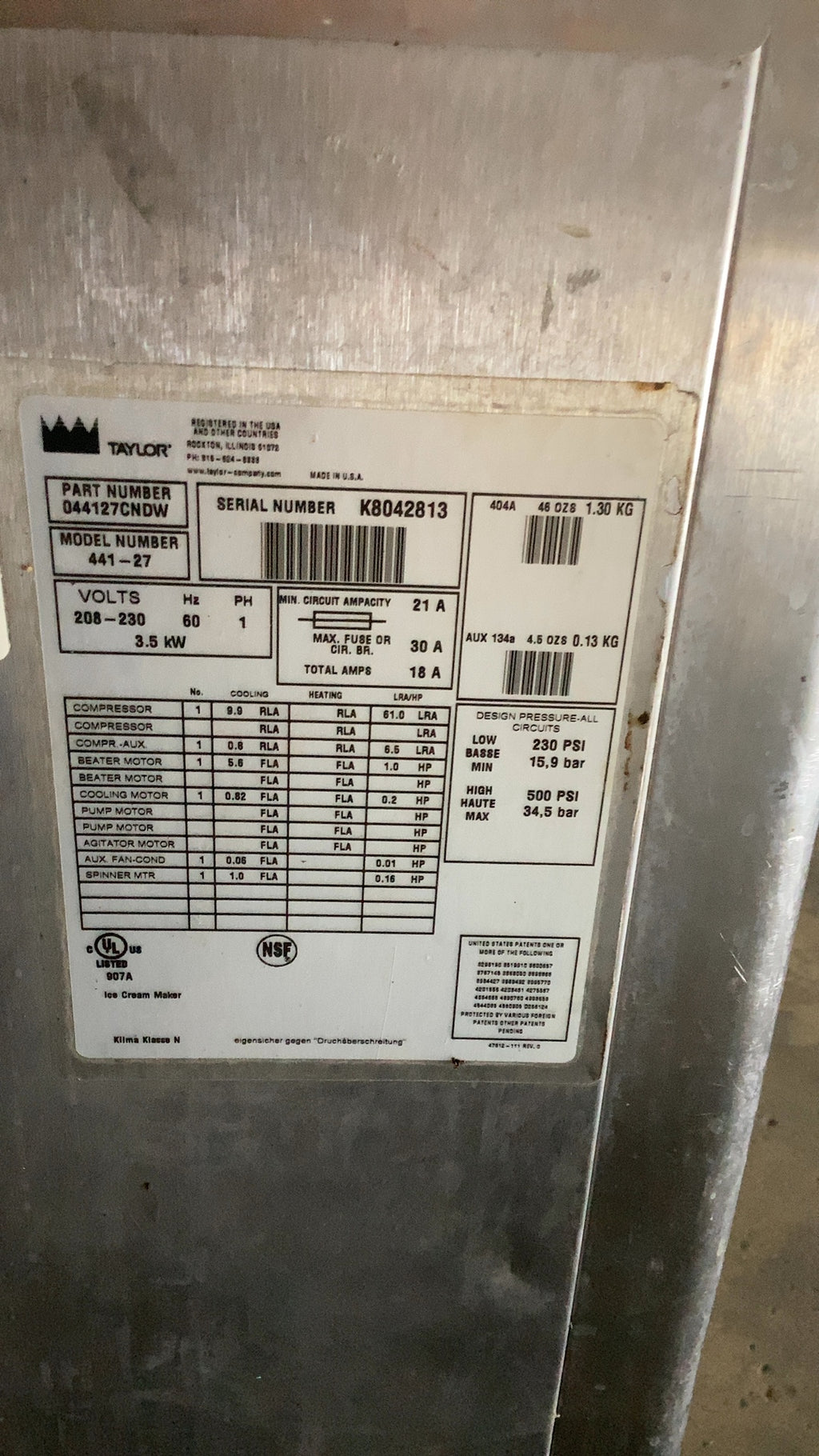 Taylor 441-27 Milkshake, Smoothie, And Frozen Beverage Machine