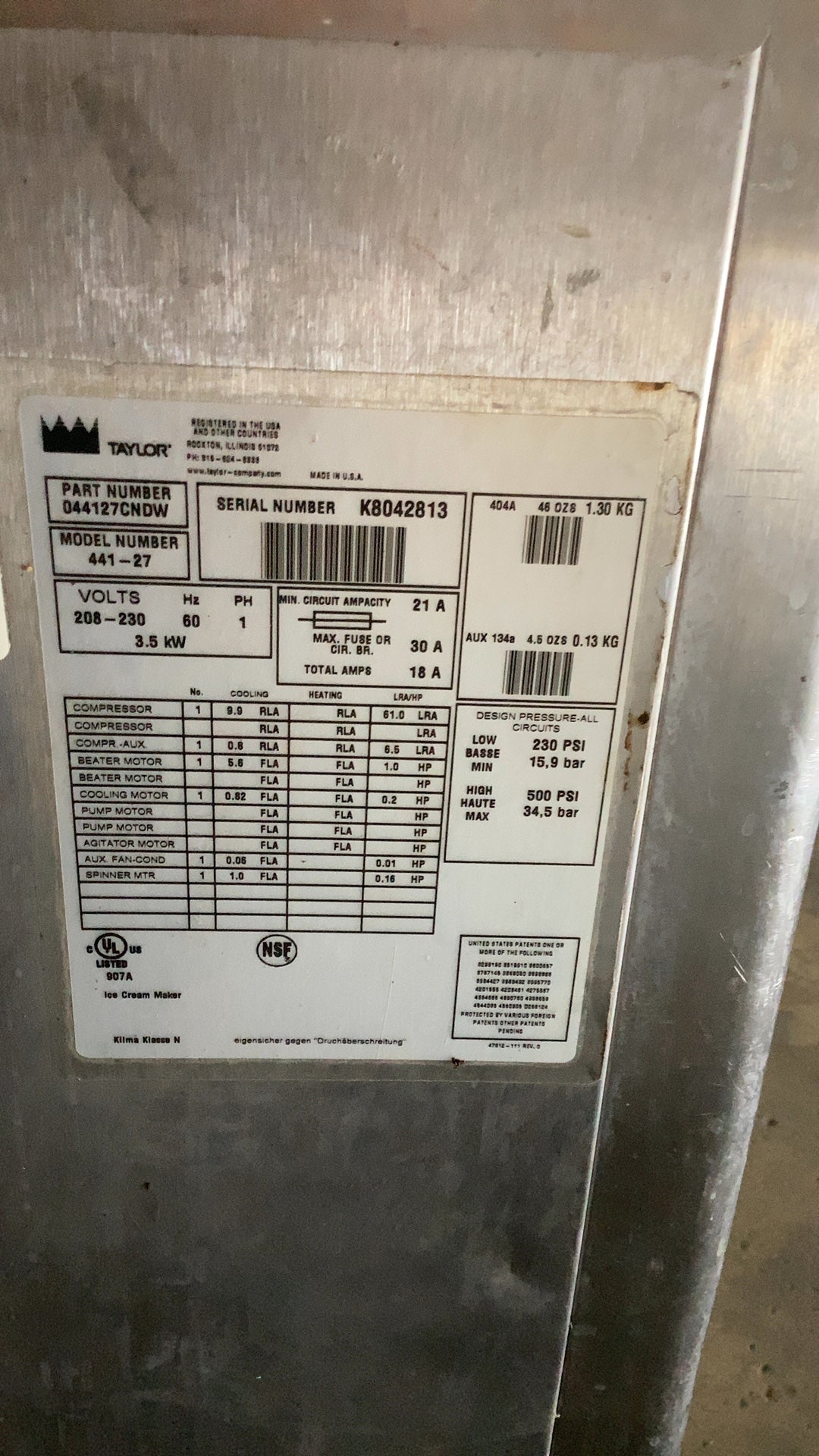 Taylor 441-27 Milkshake, Smoothie, And Frozen Beverage Machine