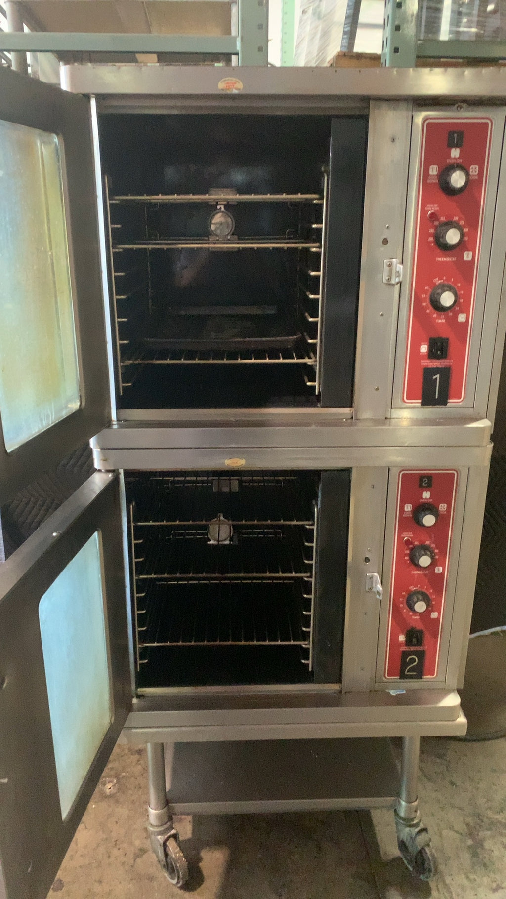 Blodgett DFG-100 Convection Oven, Double Stack 2 Glass Swing Doors