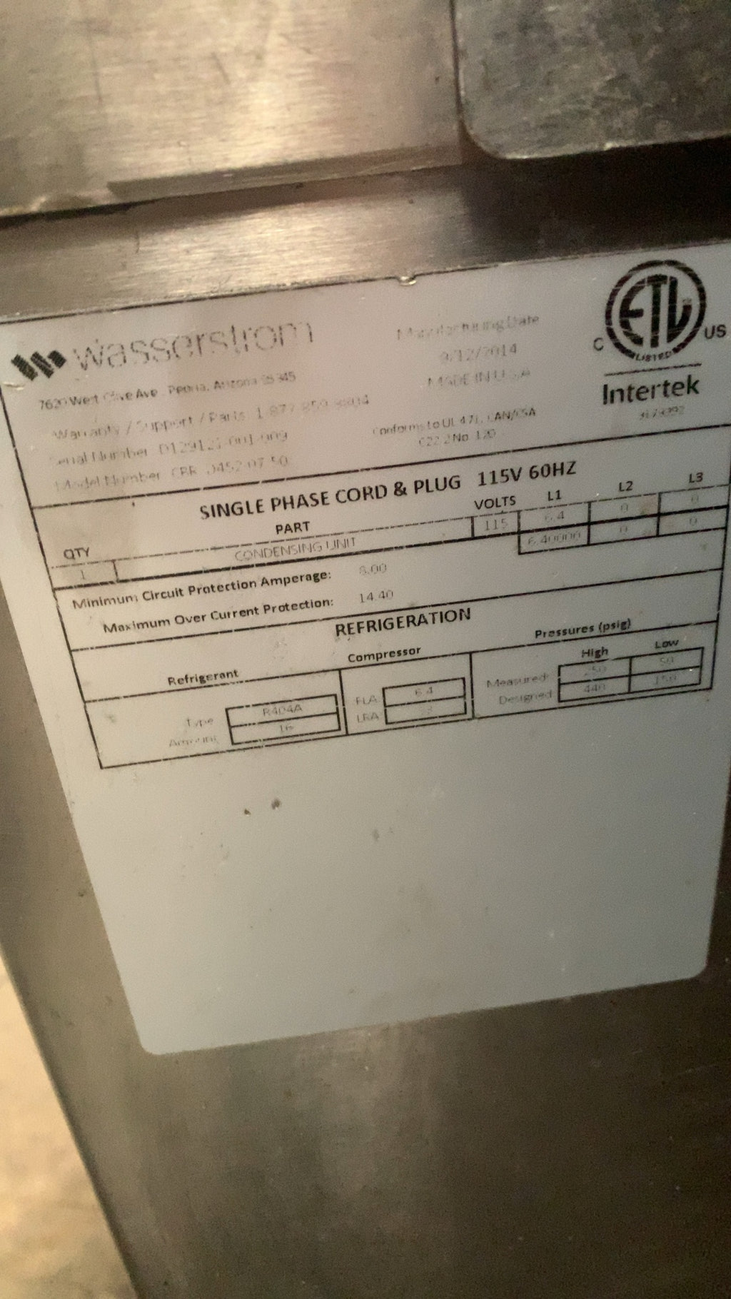 Wasserstrom FR-0452-07-S Refrigerated Well, Open Top Chest Sliding Lid On Casters 115V Single Phase