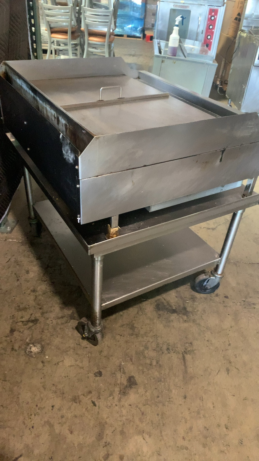 Jade JGRT-36 Griddle, Gas On Wheeled Stand 3 Burners
