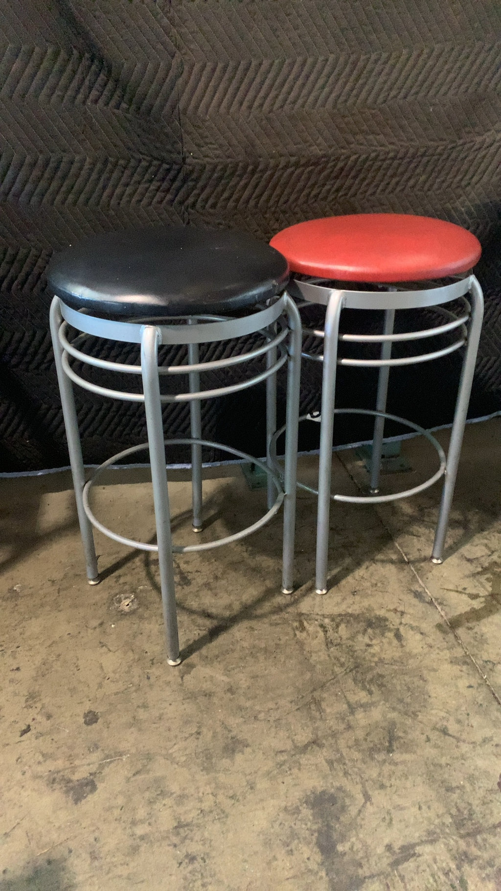 Western Mill Fabricators, Inc. Classic Swivel Stool, Padded Seat Metal Frame