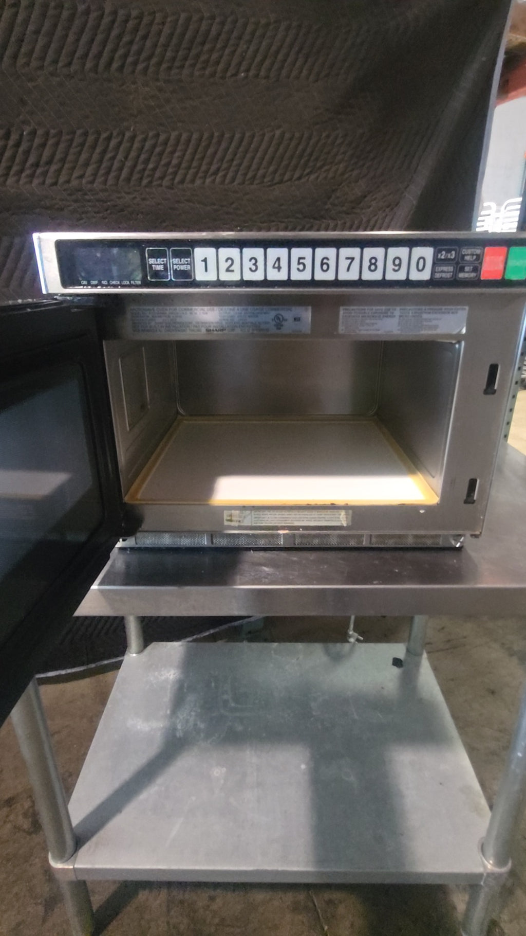 SHARP R-CD1800M Commercial Microwave Oven, Countertop 2.7kW 1.8kW Output Stainless Steel
