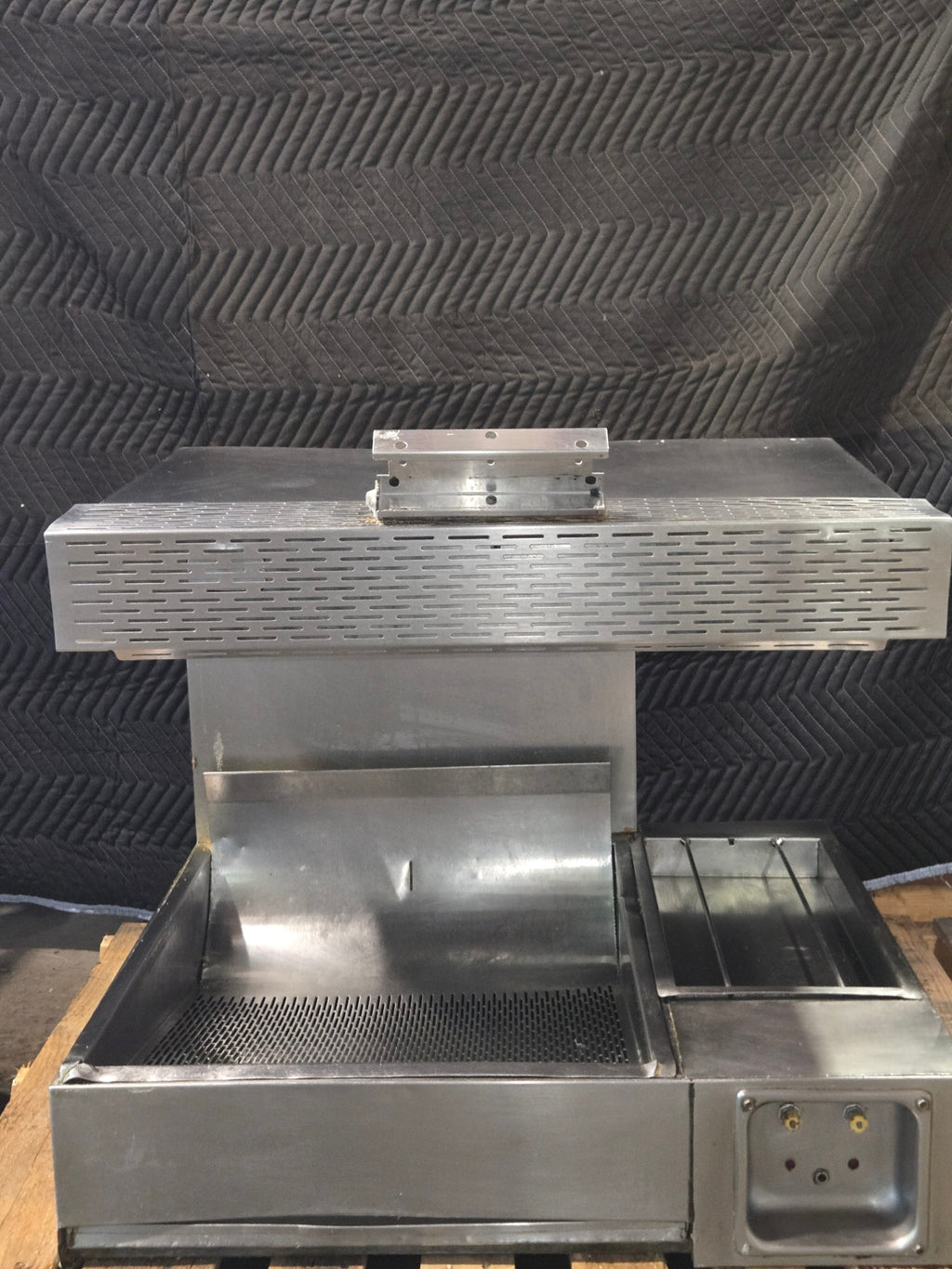 Commercial Food Warmer, Fry Dump Overhead Heat Lamp Perforated Drain Pan Integrated Drain Well