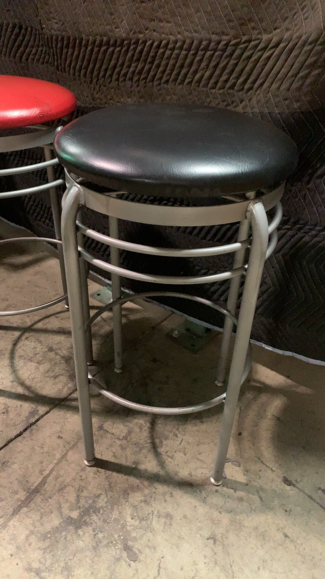 Western Mill Fabricators, Inc. Bar Stool Bar Stool, Metal Frame Padded Seat