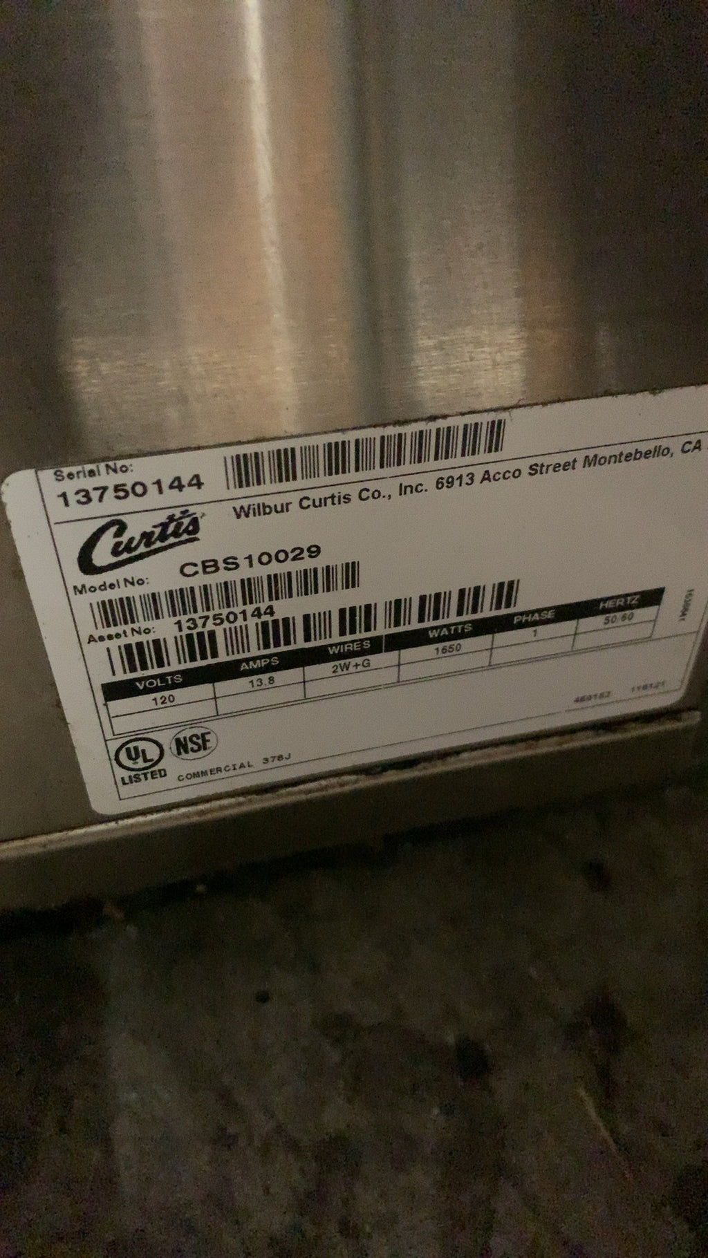 Curtis CBS10029 Commercial Brewer, Automatic Digital Coffee and Tea