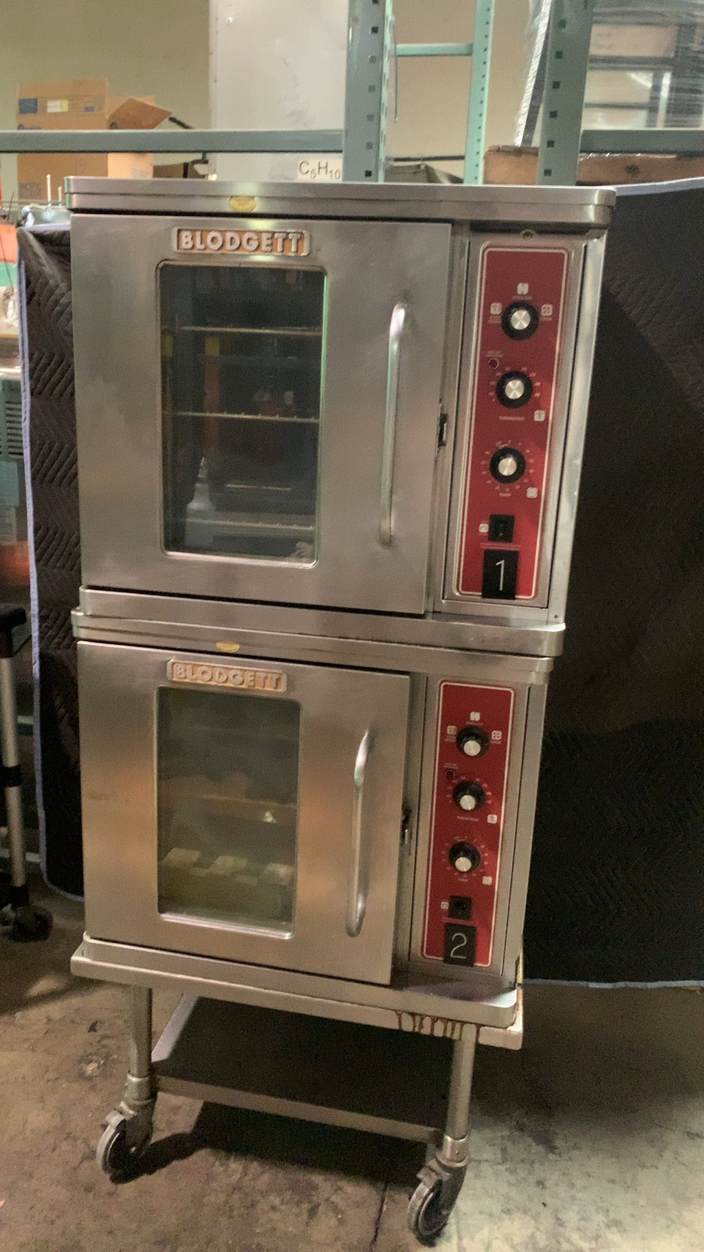 BLODGETT DFG Series Convection Oven, Double Deck Commercial Analog Controls Mobile Stainless Steel