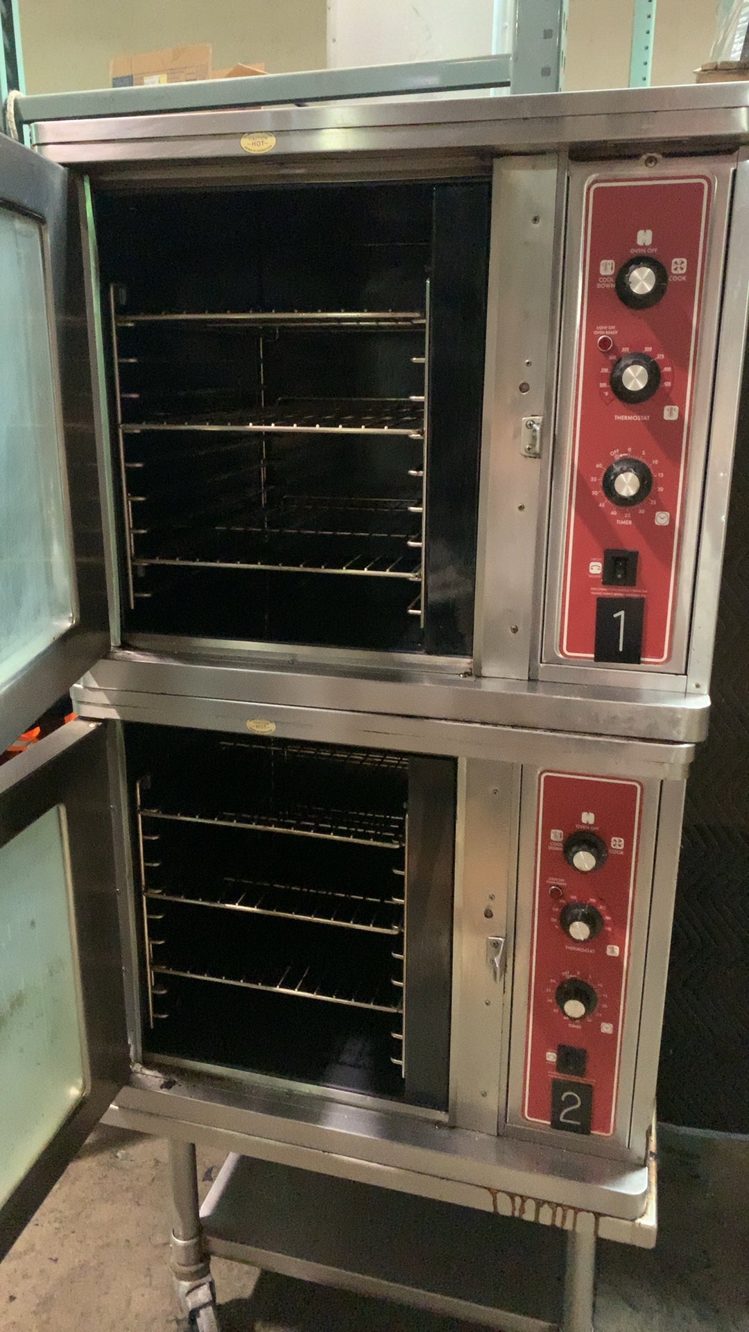 BLODGETT DFG Series Convection Oven, Double Deck Commercial Analog Controls Mobile Stainless Steel