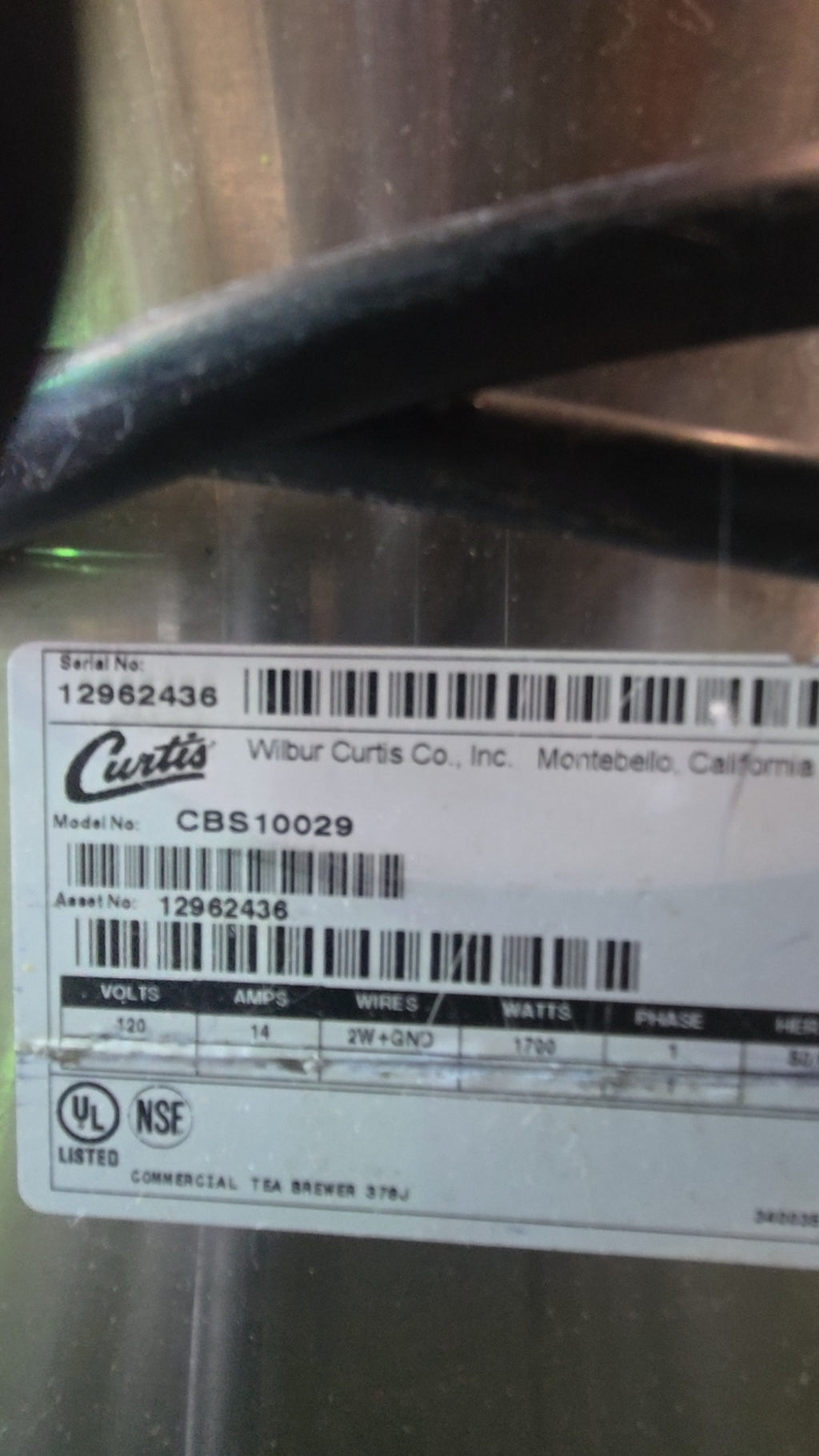 Curtis CBS10029 Tea Brewer, Commercial Digital Control Panel Stainless Steel