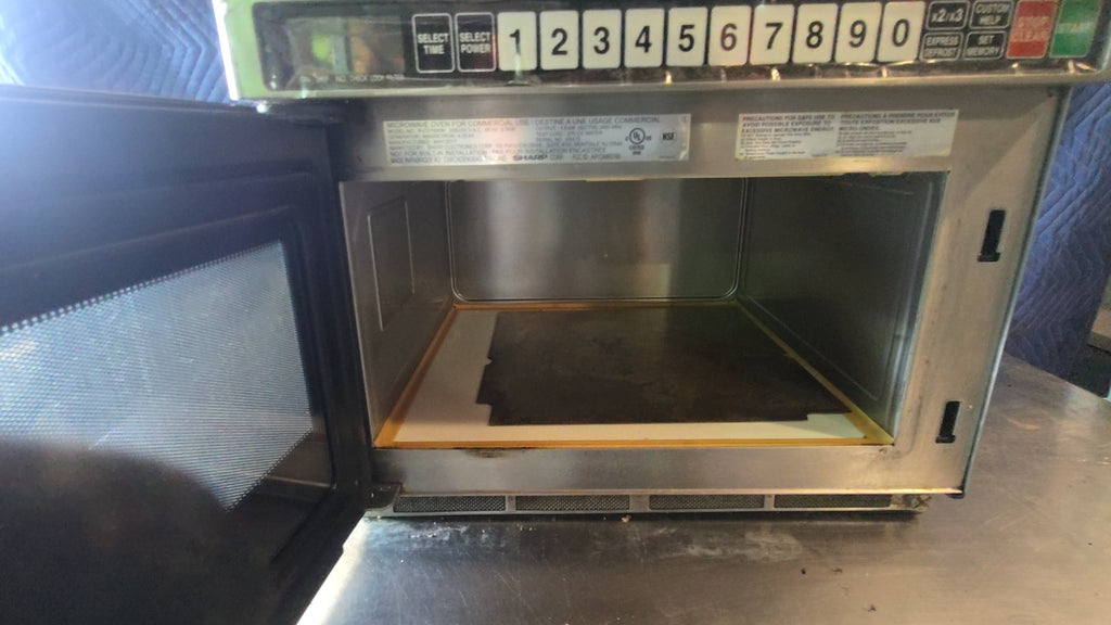 Sharp R-CD1800M Microwave Oven, Commercial Twin Touch 208/230V 2.7kW Stainless Steel