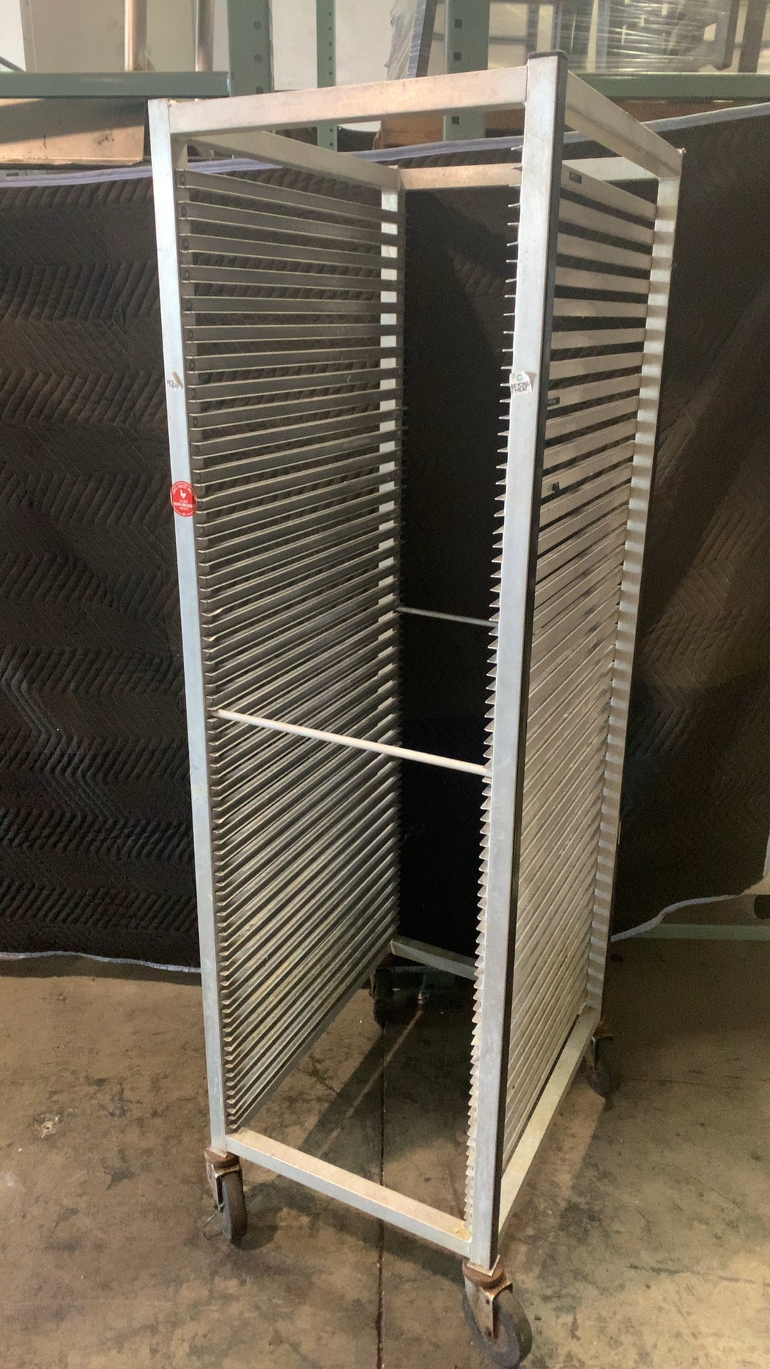 Standard Full Height Sheet Pan Rack, Mobile, Full Height Aluminum Construction, 2-Sided Loading
