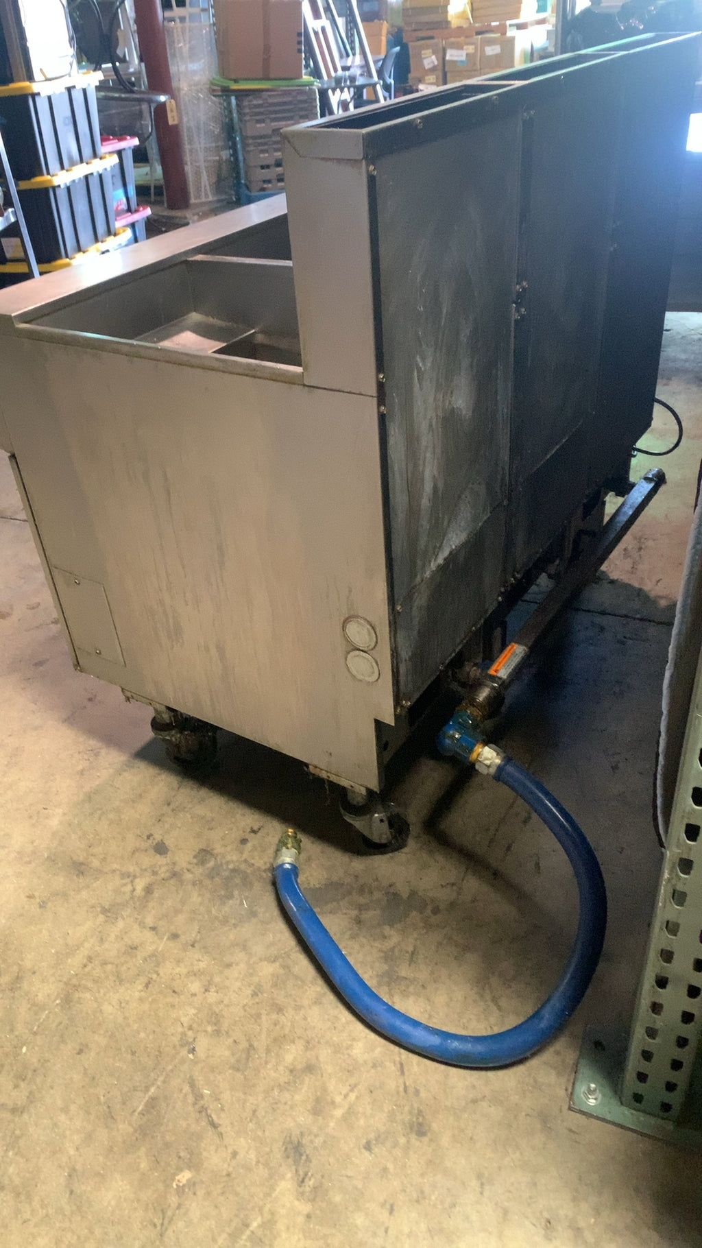 Pitco SGH50 Fryer, Commercial Deep Triple Vat Gas 115V Electric Ignition NSF Certified on Wheels